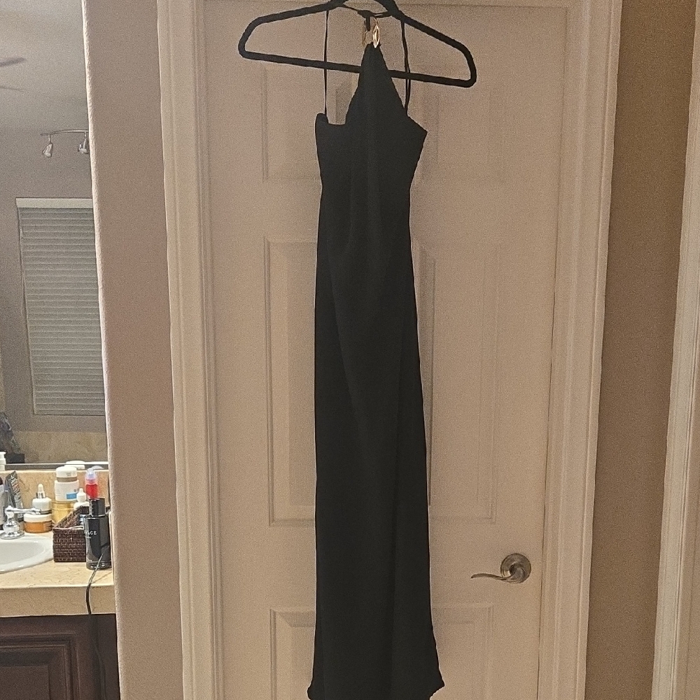 Anthropologie Black Backless Dress